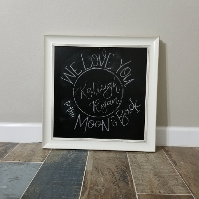 chalk sketch of nursery chalkboard