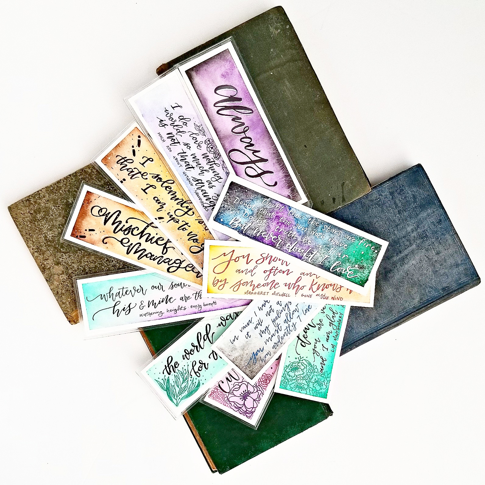 watercolor bookmarks by swapna gardner