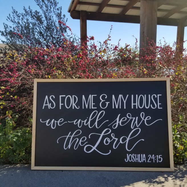 As for me and my house chalkboard