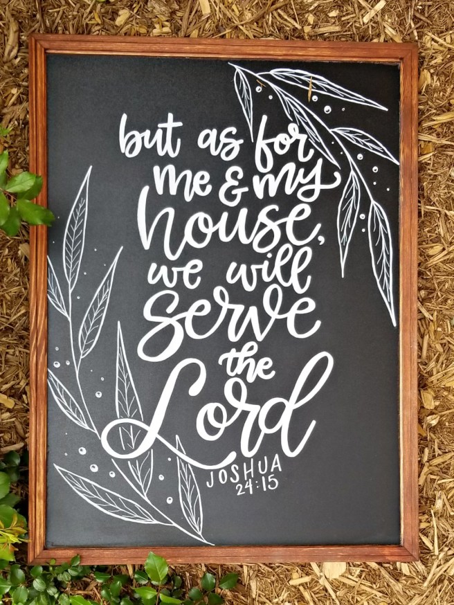 as for me and my house chalkboard