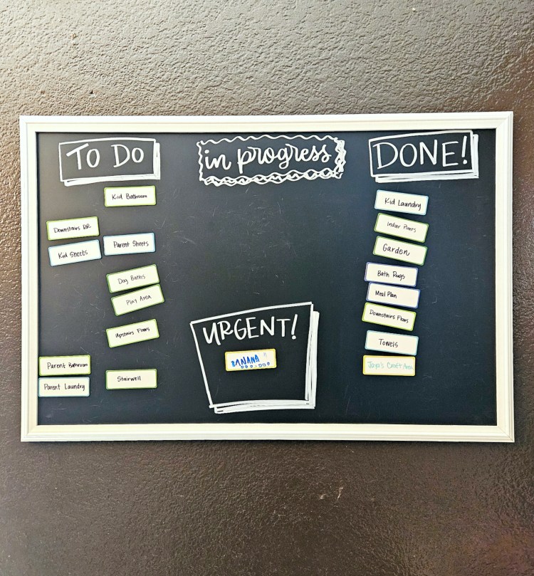 My family SCRUM board for household chores