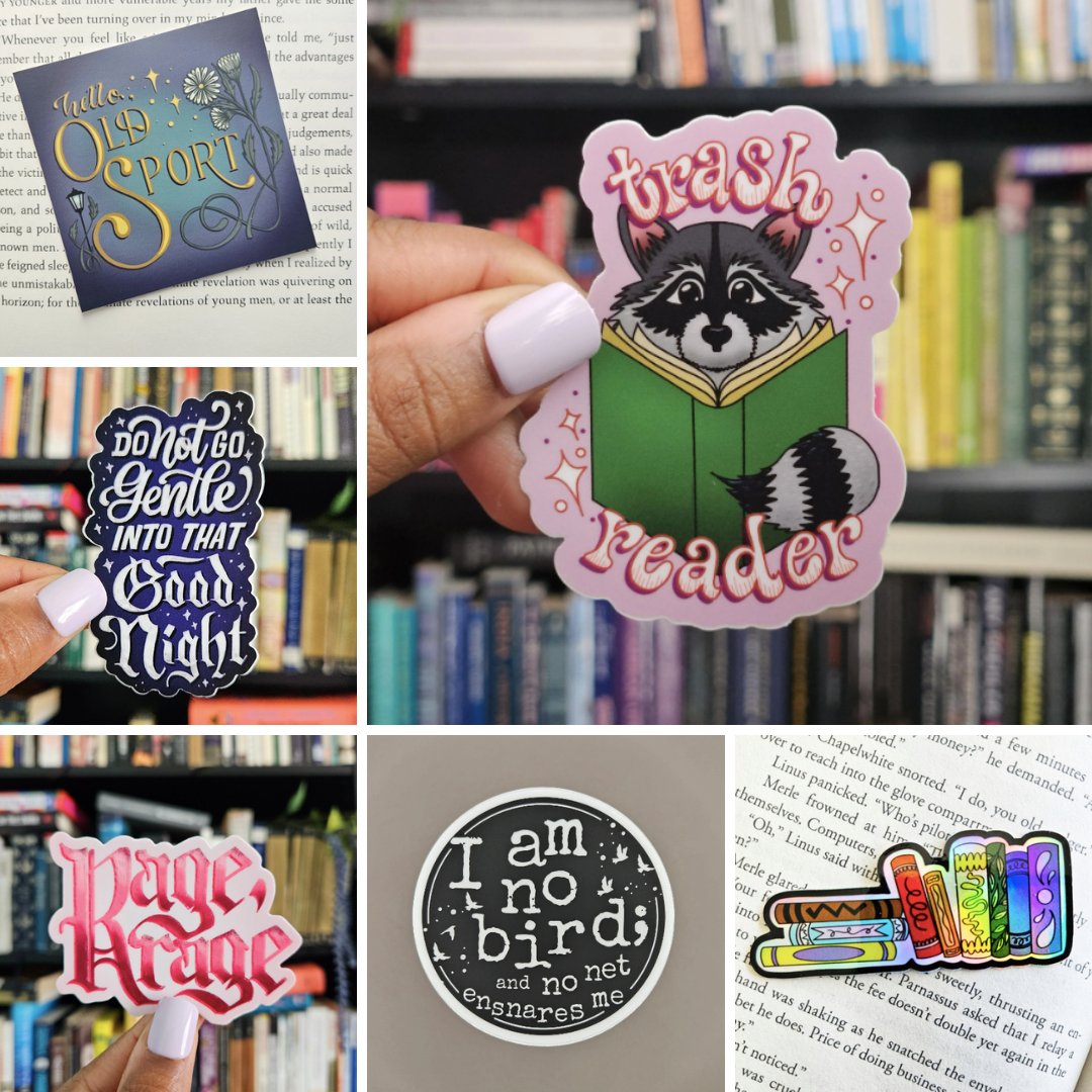 stickers for readers, subtle pride book sticker, trash panda sticker