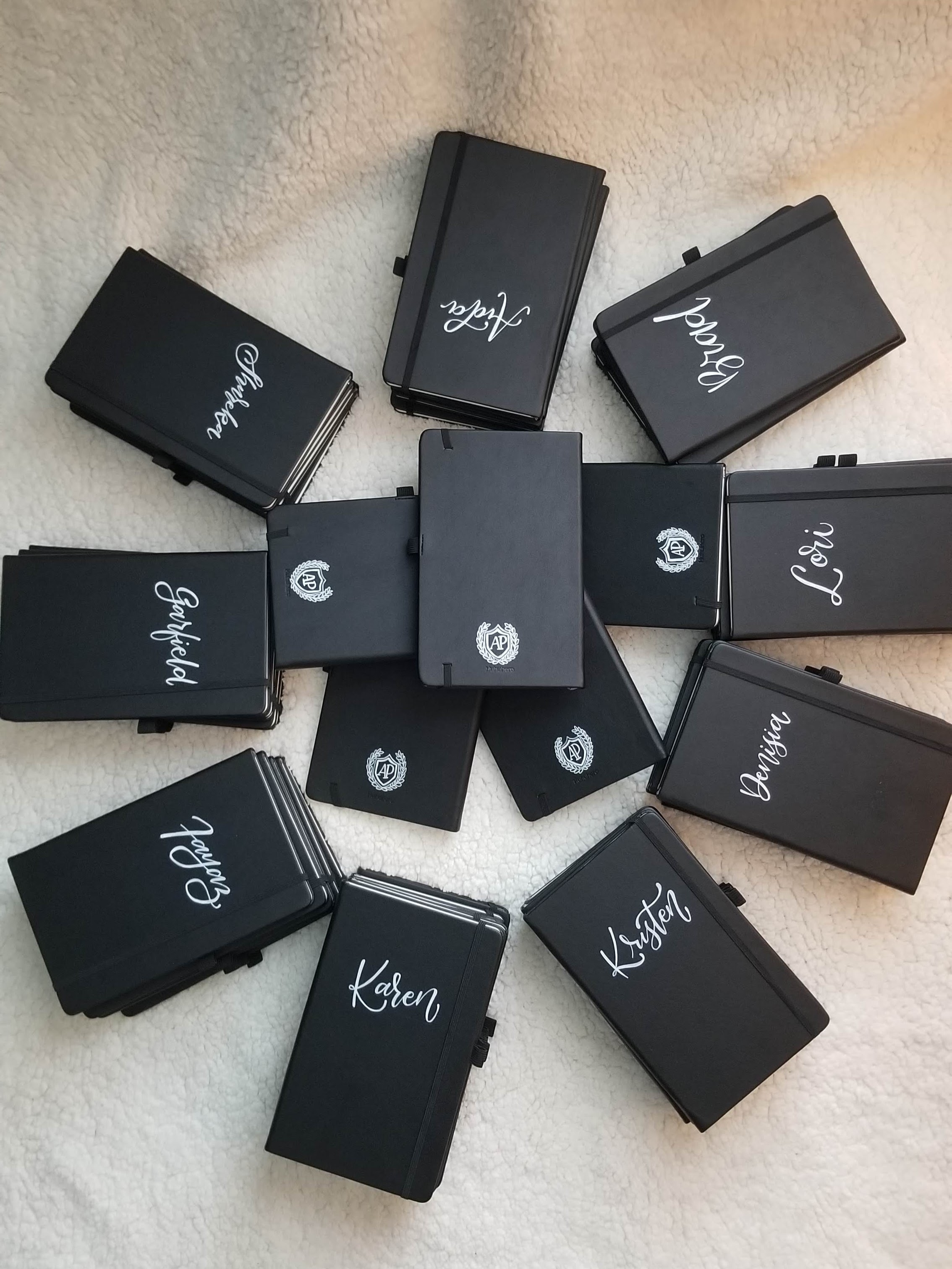 Personalized journals for corporate Christmas gift