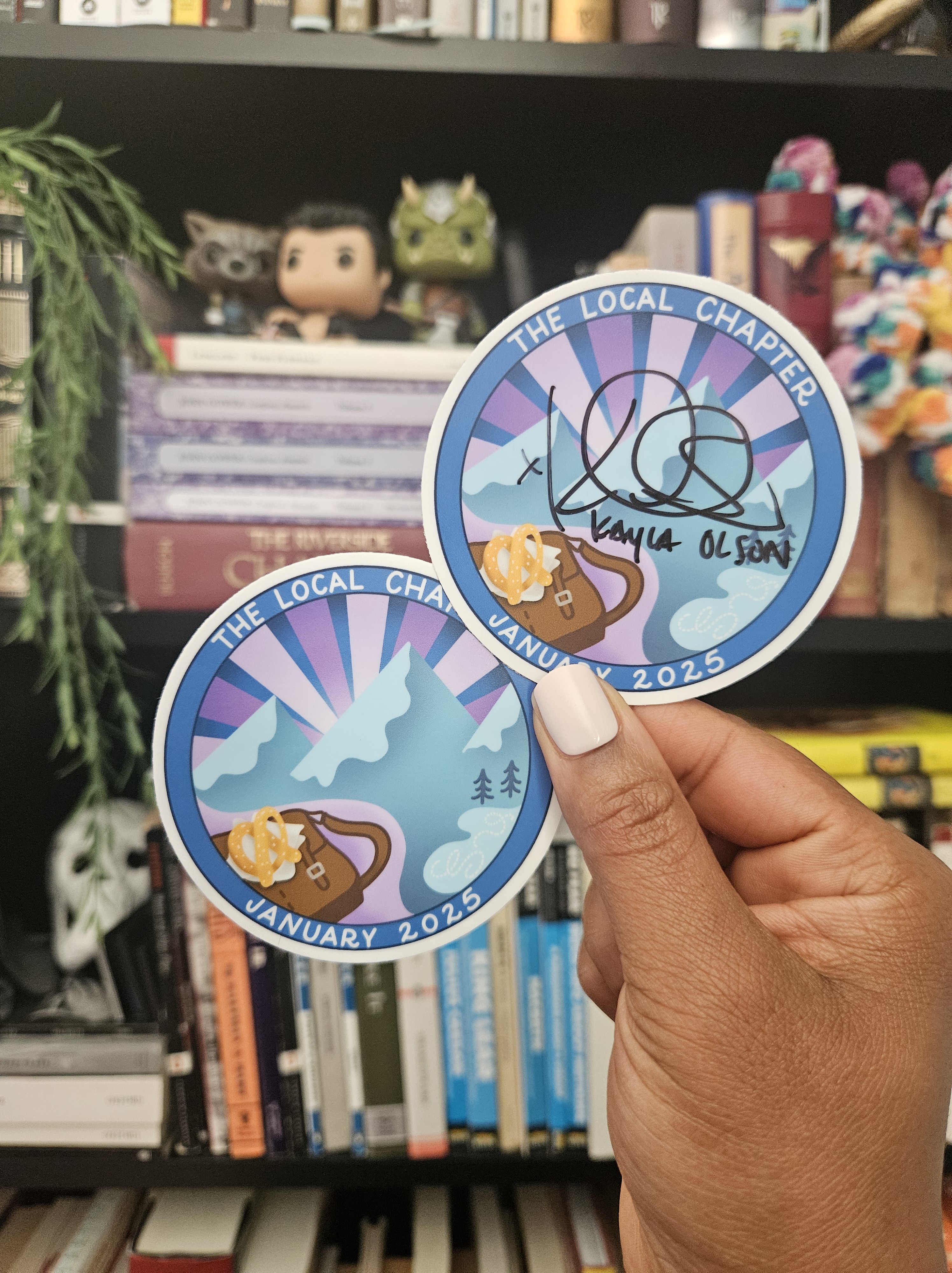 Custom sticker design for book club: The Lodge by Kayla Olson