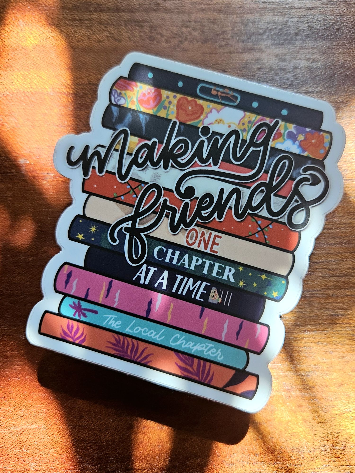 Custom sticker design for book club